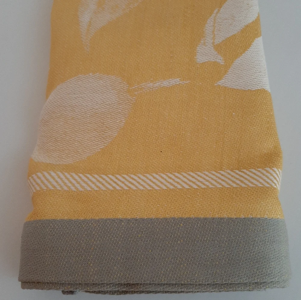 *Williams Sonoma Citrus Jacquard Linen Table Runner